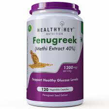 HealthyHey Fenugreek 1200mg Vegetable Capsules