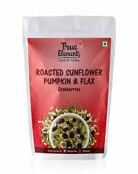 True Elements Roasted Sunflower Pumpkin and Flax Seeds: Cranberries