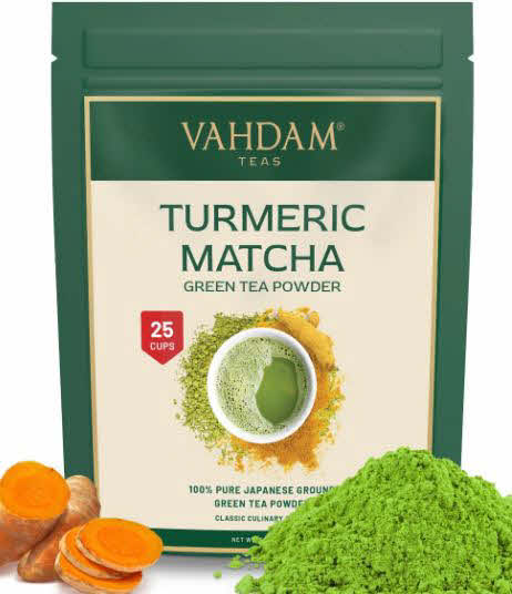 Vahdam Teas Green Tea Powder Turmeric Matcha