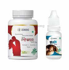 Zenonz Combo Pack of Win Power 60 Capsules & Male Pro 15ml